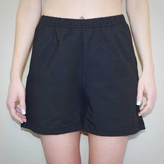 "Say hello to your new go-to shorts. With a classic cut and no-frills design, these are perfect for lounging or out-and-about. * Pull-on design with high-rise waistline. * Pocket-free! Translation: no added bulk at hips. * Full elastic waistband for comfortable wear over long periods of time. Even better? The elastic is sewn-in to prevent rolling. * 4\" inseam * 90% Cotton, 10% Lycra. Latex-free. SIZING Order your normal size, using the size chart below as a guide. If debating between two sizes, we recommend sizing up. XS: 0-2 SM: 4-6 MD: 8-10 LG: 12-14 XL: 16-18 XXL: 20" Leisure Knee-length Bottoms With Built-in Shorts, Leisure Athletic Shorts With Built-in Shorts, Solid Color Athletic Shorts With Relaxed Fit, Relaxed Fit Solid Color Athletic Shorts, Comfortable Relaxed Fit Athletic Shorts, Relaxed Fit Comfortable Athletic Shorts, Stretch High-waisted Shorts For Loungewear, Cotton High-waisted Biker Shorts, Relaxed Fit Solid Color Pajama Shorts