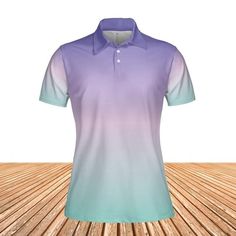 Beach Vibes Women's Polo Shirt. This eye-catching Beach Vibes Women's Polo Shirt design is the perfect design for anyone who loves to be on the beach or just in a tropical environment! Features a lovely design of purple and light teal colors in a gradient style. If you love eye-catching creations then this is the perfect polo shirt for you. Classy yet very comfortable to wear; this polo shirt is perfect to keep you cool and dry all day. Product Details Step out with an instant classic! This polo Casual Green Polo Shirt For Summer, Purple Sublimation Print Top For Summer, Purple Tops With Sublimation Print For Summer, Purple Summer Vacation Shirt, Green Short Sleeve Polo Shirt For Summer, Green Casual Polo Shirt With Sublimation Print, Summer Blue Relaxed Fit Polo Shirt, Casual Green Polo Shirt With Sublimation Print, Purple Short Sleeve T-shirt For Beach