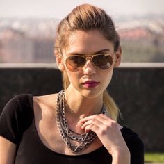 A Classic, Must Have Piece. Brown Lens And Gold Frame Aviator Sunnies That Go With Everything. Sorry, No Trades. Metal Glasses Chains For Summer, Summer Metal Glasses Chains, Modern Glass Glasses Chains, Chic Aviator Sunglasses With Glass Lenses, Chic Summer Glasses Chains, Hugo Boss Women, Ray Ban Women, Christian Dior Sunglasses, Kate Spade Sunglasses