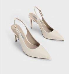 Classic Pumps, Charles Keith, Stiletto Pumps, Slingback Pump, Palazzo Pants, Stiletto Heel, Chalk, Stiletto Heels, Perfect Fit