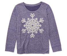 Stay cozy and warm on cool days and frosty nights in this comfy sweatshirt defined by a large silver snowflake against a heather navy hue. Big Lots Store, Silver Snowflakes, Navy Background, Comfy Sweatshirt, Big Lots, Snowflake Designs, Stay Cozy, Comforters Cozy, True Colors