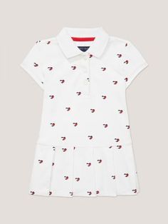 Babies' Heart Logo Pleated Polo Dress | Tommy Hilfiger White Cotton Tommy Hilfiger Dress, Tommy Hilfiger Cotton Summer Dresses, Tommy Hilfiger Short Sleeve Summer Dress, Tommy Hilfiger Summer Dress With Short Sleeves, Tommy Hilfiger Cotton Short Sleeve Dress, White Tommy Hilfiger Summer Dress, Spring White Tommy Hilfiger Dress, Tommy Hilfiger Baby, Heart Logo