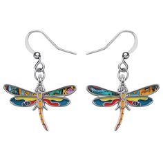 PRICES MAY VARY. Dainty handmade dragonfly earrings for daily wear.Original design and produced Earrings weight :4.5g.Dragonfly charms size :21mm x 24mm approximately &0.82"tall &0.94"width. Hypoallergenic earrings are made of zinc alloy, Hand painted enamel on the surface, handcrafts, lightweight, nickel free, Personalized Gifts: Cute bird earrings for women, yourself, mom, daughter, loved ones and friend. Suitable for Christmas, party, wedding, anniversary, Mother's Day, Valentine's Day, birth Casual Personalized Earrings As A Gift, Hypoallergenic Dragonfly Earrings For Gift, Hypoallergenic Dragonfly Earrings As A Gift, Nickel-free Casual Earrings For Gifts, Nickel Free Casual Earrings For Gift, Cute Dragonfly, Travel Inspired Jewelry, Dragonfly Gifts, Dragonfly Earrings