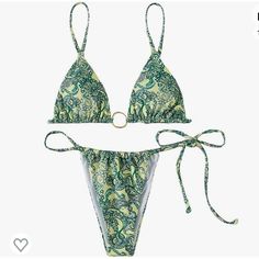 Soly Hux Bikini Sets For Women 2 Piece Swimsuits Sexy High Cut Bathing Suit Spaghetti Strap Triangle String Bikini In Multi (Green Paisley) Brand New, Never Worn Open To Offers Amazon Fitted Beachwear Swimwear, Fitted Amazon Beachwear Swimwear, Fitted Swimwear For Pool By Amazon, Amazon Fitted Swimwear For Pool, Fitted Amazon Swimwear For Pool, Fitted Amazon Swimwear For Swimming, Amazon Beachwear Swimwear For The Beach, Fitted Triangle Top Swimwear With Paisley Print, Amazon Summer Swimwear For Vacation