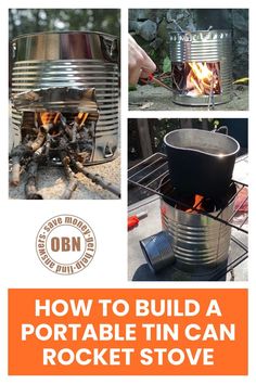 how to build a portable tin can rocket stove