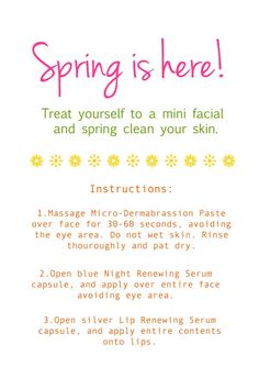 Spring clean your face with Rodan + Field's Microdermabrasion Paste, Night Renewing Serum, and Lip Renewing Serum...all available in a free mini facial. wwww.jvire.myrandf.com Roden And Fields, Rodan Fields Skin Care, Microdermabrasion Paste, Rodan And Fields Business, Rodan And Fields Consultant, Online Message, Short Quiz, Mini Facial, Life Changing Skincare