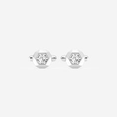 3 ctw Hexagon Lab Grown Diamond in Faceted Frame Cufflinks Platinum FG, VS2+ Hexagon Diamond, Unique Shapes, Pearl And Diamond Earrings, Pearl Diamond, 2 Carat, Rhodium Plated, Lab Grown, Colored Diamonds, Types Of Metal