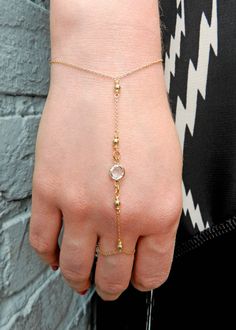 Gold Hand Chain Slave Bracelet Gold Crystal Chain Bracelet Hand Ring Bracelet, Hand Bracelet With Ring, Gold Hand Chain, Hand Ring, Gold Hand, Crystal Chain, Hand Chain, Gold Crystal, Gold Hands