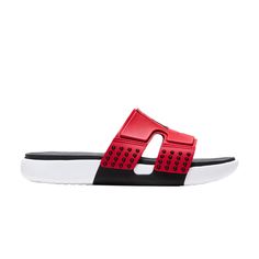 Find JORDAN Jordan Hydro 8 Slide 'gym on Editorialist. Jordan Hydro 8 Slide 'Gym Red' Sporty Breathable Slides For Sports, Breathable Sporty Slides For Sports, Red Slides For Sports In Summer, Red Slides For Sports And Summer, Red Flip Flops, Nike Jordan, Men's Nike, Nike Men, Air Jordans