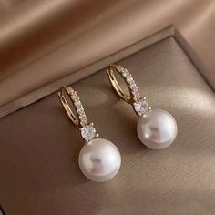 Material | Copper Alloy Pearl Earing Designs, Fancy Jewellery Designs, Gold Rings Fashion, Baroque Pearl Earrings, Jewelry Design Earrings, Gold Earrings Designs, Pearl Drop Earrings, Ear Jewelry