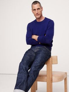 A classic crew-neck sweater, knitted from our signature all-season Merino wool, beloved for its natural softness, breathability, and ability to stay cool or warm as the temperature fluctuates.  Standard fit.  Responsible Wool Standard Certified: This global standard protects the sheep that supply the wool for this garment as well as the land they graze, working to make it better for the environment and the sheep.  Fabric sourced from Italy's Zegna Baruffa mill.  Crew neck.  Straight hem.  Standa Casual Merino Wool Sweater For Everyday, Casual Everyday Merino Wool Sweater, Casual Cashmere Sweater With Relaxed Fit, Casual Relaxed Fit Cashmere Sweater, Casual Wool Crew Sweatshirt, Casual Sweater With Relaxed Fit And Fine Knit, Casual Merino Wool Solid Color Sweater, Snug Wool Casual Sweater, Everyday Snug Crew Neck Sweater