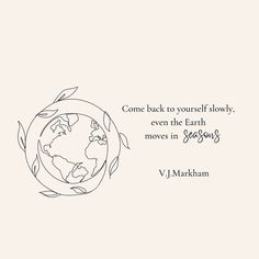 a quote from vj murkham on the earth