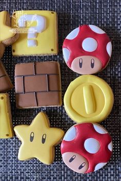 the cookies are made to look like mario bros