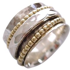 PRICES MAY VARY. ❁ CLARITY - Capture simplicity and elegance with the CLARITY spinner ring! ❁ HIGH QUALITY AND CLEAN DESIGN - This 8-gram meditation spinning ring is made of a thicker 925 sterling silver base band and completed with a broad silver spinner and two thinner brass spinner bands for effortless spinning. ❁ KEEP CALM - Calming and soothing, slowing you down and bringing you back to the present moment. Bring yourself a sense of calm throughout the day. Release nervous energies and resto Spinning Ring, Cuff Bracelets Handmade, Spinning Rings, Urn Jewelry, Meditation Rings, Silver Spinner Rings, Energy Stones, Silver Wedding Rings, Spinner Ring