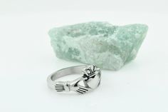 *Top Seller* Our SUPER popular Ladies stainless steel Claddagh ring is definitely crafted to last!   This ring is of Excellent quality at an excellent price.  At a height of .31 inches, the ring weighs 3.35 grams. ------------------------- WHY YOU'LL LOVE IT ------------------------- 💚 UNIQUE DESIGN 💚  This Irish ring, handmade in Dublin, Ireland, is a symbol of love, Loyalty and friendship. The Claddagh is perhaps one of Ireland's most enduring symbols and hails from the Little fishing villag Nickel Free Stainless Steel Rings For Gifts, Nickel-free Stainless Steel Rings As Gift, Nickel-free Stainless Steel Promise Ring, Irish Ring, Irish Rings, Claddagh Ring, Ring Heart, Claddagh Rings, Local Girls