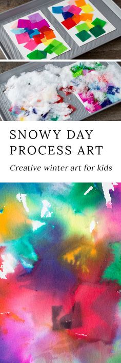 snow day process art for kids