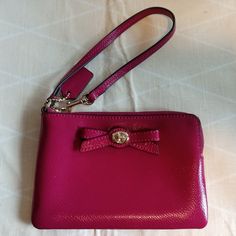 Brand New In Box, Cranberry Colored Coach Wristlet. Coach Rectangular Wristlet As Gift, Rectangular Coach Wristlet As Gift, Trendy Coach Clutch As Gift, Elegant Coach Wristlet As Gift, Elegant Pink Bag With Wrist Strap, Chic Pink Wristlet For Gift, Trendy Coach Wristlet As Gift, Elegant Coach Wristlet Perfect For Gifts, Elegant Wallets With Wrist Strap As Gift