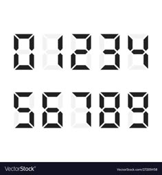 the digital numbers are displayed in black and white