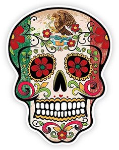 PRICES MAY VARY. Title: OSMdecals - Grunge Flag Detailed Mexican Sugar Skull Sticker Series 10 - Day of the Dead Retro Vintage Mexico Calavera Waterproof Car Decal Bumper Sticker. Product Type: Categories > Exterior Accessories > Bumper Stickers, Decals & Magnets > Bumper Stickers Sugar Skull Art Painting, Sugar Skull Painting, Mexican Colors, American Flag Decal, Skull Crafts, Mexican Sugar Skull, Vintage Jeep, Skull Painting, Vintage Mexico