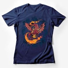 Red Dragon Graphic T-Shirt, Mythical Creature Fire Tee, Fantasy Themed Apparel, Unisex Dragon Lover Shirt, Gift for Fantasy Fans Female T-Shirt Custom graphic T-Shirt.Customize your color Dragon Graphic, Retro Graphic Tees, Dance Shirts, Dragon Lover, Mythical Creature, Rock Shirts, Red Dragon, Casual Summer Shirts, Friends Shirt