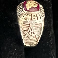 This Unique Shriners Sterling Silver 925 Masonic Ring Freemason Shriner Gold Pld Is A Stoning Peace Of Jewelry They Don’t Make Them Anymore, Not Cerculating In Resale Market Wish U Good Luck On Buying This Rare Beauty Ceremonial Silver Signet Ring Stamped 14k, Ceremonial Silver Engraved Ring Stamped 14k, Ceremonial Silver Engraved Ring, Stamped 14k, Symbolic 925 Stamped Engraved Ring For Formal Occasions, Symbolic Engraved Ring For Formal Occasions, Masonic Ring, Rare Beauty, Mens Accessories Jewelry, Good Luck