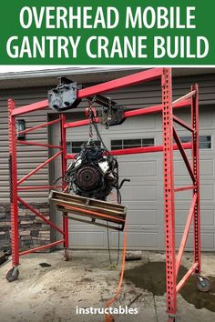 an overhead mobile gantry crane build with the words overhead mobile gantry crane build