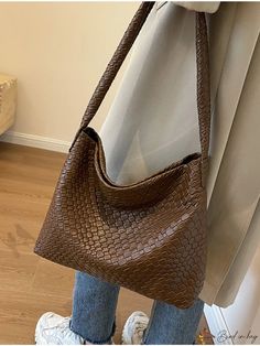 Bird in Bag - Fashionable Woven Undergarment Casual Shoulder Bag For Fall Errands, Baguette Bags, Plaid Backpack, Brown Pattern, Color Coffee, Graphic Tote, Tote Bag Pattern, Coffee Brown, Leather Shops