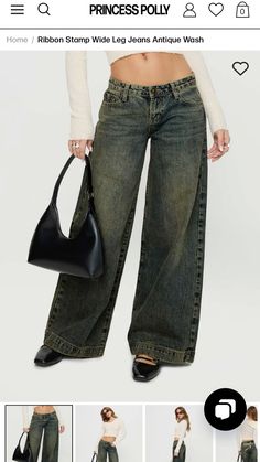 Ribbon Jeans, Back To School Shopping, School Shopping, Buy Now Pay Later, Princess Polly, Wide Leg Jeans, Leg Jeans, Buy Now, Wide Leg