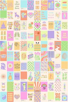 an image of many different patterns and colors