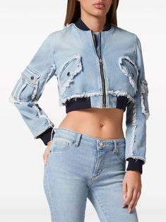 Moda Denim, Versace Outfit, Yoko London, City Dress, Denim Details, Summer Beach Wear, Philipp Plein, Sewing Basics, Cropped Denim