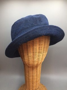 This bucket hat is made from 100% blue cotton denim and cotton batik. It is reversible and adjustable to fit most everyone. If your head is very large or small message me and I can adjust to fit. I use a heavy interfacing in the brim so it isn't floppy and can be adjusted several different ways. The brim is about 3 inches wide. I also can make a wider brim for more sun protection. Handmade Hats, Denim Bucket Hat, Batik Pattern, Handmade Hat, Beautiful Hats, Bucket Hats, Wide Brimmed, Sun Protection, Batik