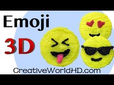 How to Make Emoji Face - 3D Printing Pen Creations/Scribbler DIY Tutorial - YouTube Make Emoji, Art Emoji, Emoji Wallpapers, Geometric Flower Tattoo, Graphics Wallpaper