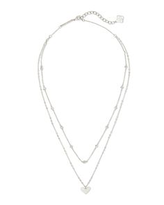 Love to layer? Meet your match in The Ari Heart Multi Strand Necklace in Silver. A beloved shape pairs with a petite chain, hand-picked by our design team, to create an all-new layered look. Crystal Choker Necklace, Solitaire Necklaces, Multi Strand Necklace, Emerald Diamond, Strand Necklace, Sapphire Diamond, Multi Strand, Kendra Scott, Rose Gold Plates