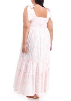 Light, airy cotton gives a breathable feel to this dress from Crown & Ivy. Pair it with your favorite sandals for a summer soiree. | Crown & Ivy Women's Plus Size Tie Shoulder Dress, Pink, 4X Summer Maxi Length Sundress For Daywear, Summer Maxi Sundress For Daywear, Flowy Maxi Dress For Summer Daywear, Summer Daywear Flowy Maxi Dress, Summer Flowy Maxi Dress For Daywear, Feminine Cotton Sundress For Summer, Feminine Maxi Dress For Summer Daywear, Feminine Summer Maxi Dress For Daywear, Feminine Summer Daywear Maxi Dress