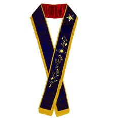 Masonic OES Order of Eastern Star AM Associate Matron Sash Purple velvet 88 Inches longer. 5 Inches wide embroidery and gold trim and gold fringe Red satin lining on the back Right shoulder to left hip Order Of Eastern Star, Order Of The Eastern Star, Gold Fringe, Eastern Star, Collar Chain, Embroidery Works, Star Embroidery, Embroidery Top, Gold Bullion