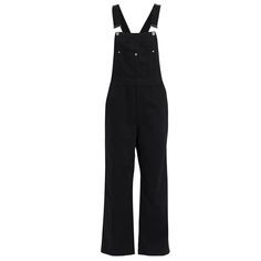 Denim Multipockets Hook-Fastening Shoulder Straps Button Fastenings Along Sides Non-Stretchy Fabric Mid-Weight Fabric Machine Wash Imported Overalls 65% Cotton 35% Tencel Straight Leg Overalls With Button Closure For Workwear, Black Denim Jumpsuit With Straight Leg And Pockets, Straight Leg Denim Jumpsuit With Pockets For Work, Black Straight Leg Denim Jumpsuit With Pockets, Denim Workwear Jumpsuit With Buttoned Pockets, Denim Overall Jumpsuit With Buttoned Pockets For Work, Black Overall Jeans For Work, Chic Overall Jeans With Pockets, High Waist Overalls With Button Closure For Workwear