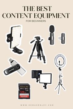 the best content equipment for beginners to use in your video or photography project is here