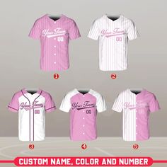 ☝ All Over Print Baseball Jersey shirt offers the perfect balance of style, durability, and affordability. Custom and make it unique and sell them online with sublimation printing.  ☝ You can wear our baseball jerseys on a daily basis, mix and match them with other apparel such as jeans, leggings, shorts, etc. ☝ Our sportswear products are made on demand. No minimums. We provide fast order processing and shipping time for our baseball jerseys. ☝ This product is made on-demand. No order minimums. Pink Short Sleeve Jersey With Letter Print, Customizable White Baseball Jersey With Letter Print, Customizable White Sporty Sublimation Design, Pink Sublimation Design With Letter Print For Sports Events, Customizable White Sublimation Design For College, White Cotton Jersey With Sublimation Print, Casual White Customizable Jersey, Customizable Casual Jersey With Sublimation Print, Casual Jersey With Sublimation Print For Customization