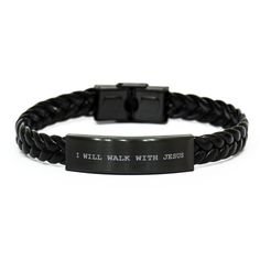 A Classic Braided Rope Engraved Stainless Steel Bracelet is a perfect gift for Christian. This classic braided rope bracelet can be worn on any occasion. It's made of stainless steel and PU leather. The length can be adjusted if it's too long. The bracelet is 20cm long, so it's suitable for men. The leather strap is black, so it'll match your clothes or shoes. Product Features - Christian BRAIDED ROPE BRACELET - This classic braided rope bracelet is a perfect gift for Christian. - PERFECT GIFTS - This is a perfect gift for men, dads, husbands, boyfriends, or friends on Birthdays, Valentine's Day, Father's Day, Christmas, etc. Suitable for any occasion! - ENGRAVED STAINLESS STEEL BRACELET - The bracelet is 20cm long, so it's suitable for men. The leather strap is black, so it matches most m Motivational Jewelry, Braided Rope Bracelet, Bracelet Inspiration, Bracelet Christmas, Birthday Bracelet, Engraved Stainless Steel, Inspirational Bracelets, Christmas Bracelet, Braided Rope