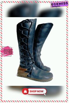 Flat Heel Winter Leather Boots Casual Wide Calf Faux Leather Moto Boots, Casual Wide Calf Martin Boots In Faux Leather, Casual Leather Lace-up Boots With Wide Calf, Casual Wide Calf Leather Moto Boots, Casual Leather Knee-high Martin Boots, Winter Leather Boots, Boot Shoes Women, Leather Boots, Shoe Boots