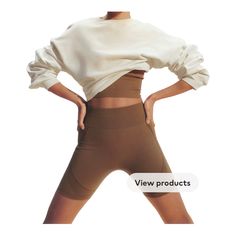 H&M Dry Move Light Brown Seamless Sport Bike Shorts Size Xxl Functional Fabric To Keep You Dry While Moving Polamide 86% Spandex -14% High Waist Mid Length Stretch Biker Shorts For Loungewear, High Stretch Seamless White Shorts, Sporty Seamless Shorts For Loungewear, Sporty Loungewear Shorts With Seamless Construction, White Seamless Athleisure Biker Shorts, Sporty Seamless White Biker Shorts, White Seamless Biker Shorts Athleisure, White Seamless Sporty Biker Shorts, White Seamless Biker Shorts For Workout