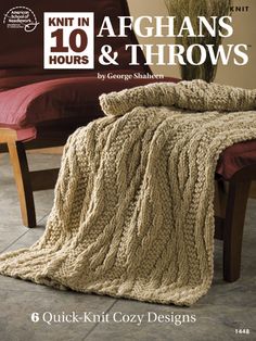 the cover of knit in afghans and throws