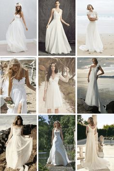 a collage of different wedding gowns and dresses