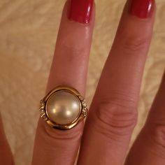 This Ring Is So Pretty And Classic. Every Woman Should Have A Pearl Ring. The 14kt Stamp Is Worn Off From Wear But I Guarantee Ring Is Gold. Purchased At Bailey, Banks And Biddle. Elegant White Ring For Evening Occasions, Elegant White Ring For Evening, Elegant White Evening Ring, Elegant White Jewelry With Vs Clarity, White Pearl Ring With 17 Jewels For Formal Occasions, Elegant Formal Rings With High Luster, White Gold Rings With High Luster For Formal Events, Exquisite Pearl Ring For Anniversary, White Gold Rings With High Luster For Formal Occasions