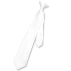 Clip On Necktie | Boys Youth White Clip On Tie White Adjustable Standard Tie, White Tie For Black Tie Events, White Ties For Black Tie Events On Father's Day, White Suit And Tie Accessories For Summer, Neck Tie Pattern, Vesuvio Napoli, Mens Bowtie, Neck Tie Knots, Shirt And Tie