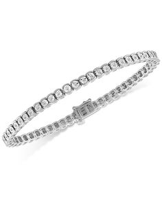 Diamond Illusion Tennis Bracelet (1/2 ct. t.w.) in Sterling Silver (Also available in Yellow or Rose Gold Over Silver) Tacori Rings, Sparkly Bracelets, Nails Jewelry, Simple Diamonds, Diamond Bangles Bracelet, Beautiful Bracelets, Sterling Bracelets, Gold Bracelets, Diamonds And Gold