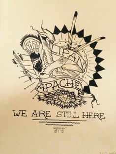 we are still here tattoo design on white paper