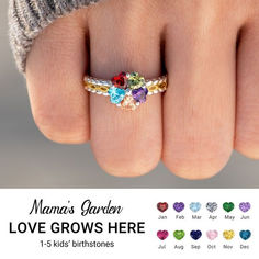 Celebrate motherhood with our customizable 1-5 Birthstones Heart Two Tone Ring. This delicate and beautifully crafted piece features 1-5 birthstones, forming a flower shape that symbolizes a mother's love and how it blooms. A perfect reminder of the special and unbreakable bond between a mother and her loved ones. Mother's Day Heart Ring With Birthstone For Promise, Personalized Heart Cut Birthstone Ring For Mother's Day, Heart-shaped Birthstone Ring For Mother's Day Anniversary, Adjustable Birthstone Flower Ring For Anniversary, Valentine's Day Heart Ring With Birthstone, Adjustable Flower Ring With Birthstone For Anniversary, Heart Ring With Birthstone For Birthday And Mother's Day, Heart Birthstone Ring For Birthday And Mother's Day, Heart Ring With Birthstone For Mother's Day Anniversary