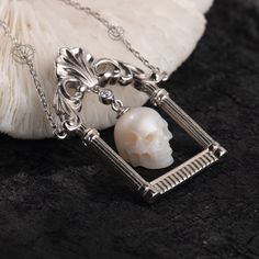 Elegant Skull-shaped Jewelry For Gifts, Elegant Skull Shaped Jewelry For Gifts, White Gothic Skull Jewelry, Unique Skull Shaped Jewelry For Jewelry Making, Handmade Sterling Silver Skull Jewelry, White Skull-shaped Sterling Silver Jewelry, Unique Skull-shaped Sterling Silver Jewelry, White Sterling Silver Skull Jewelry, Hand Ref