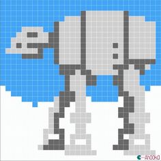 a cross stitch pattern of an at - at from star wars